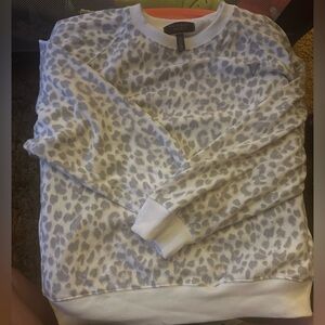 Victoria's Secret Gray Leopard Print Sweatshirt